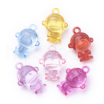 Transparent Acrylic Pendants TACR-T002-12-1