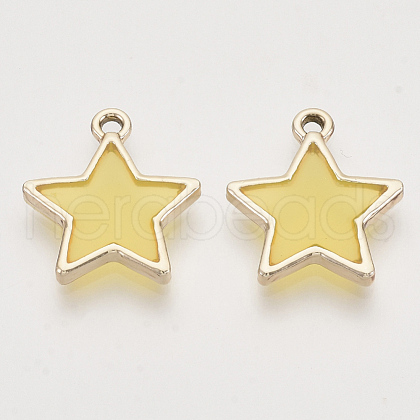 Epoxy Resin Pendants RESI-S386-001B-1