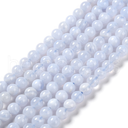 Grade AA Natural Blue Lace Agate Beads Strands G-F222-30-4mm-1