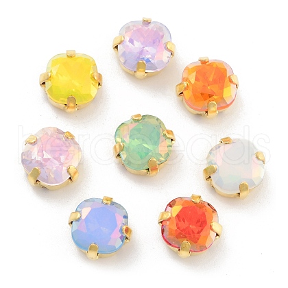 Square Opal Sew On Rhinestones RGLA-G024-07A-G-1