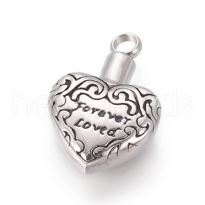 Retro 304 Stainless Steel Pendants STAS-L237-08AS-1