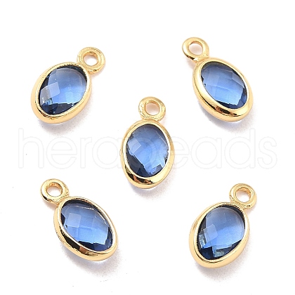 Eco-Friendly Brass with Glass Pendants KK-K268-01B-1