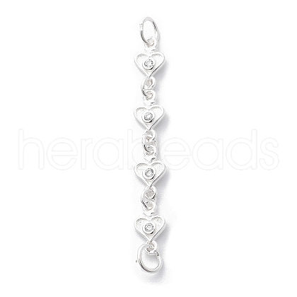 925 Sterling Silver Cubic Zirconia Big Pendants STER-Q001-04S-1