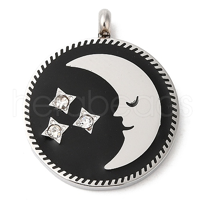 304 Stainless Steel Pendants STAS-Q244-13P-1