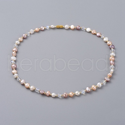 Mother's Day Jewellery Cultured Freshwater Pearl Beaded Necklaces NJEW-JN02664-1