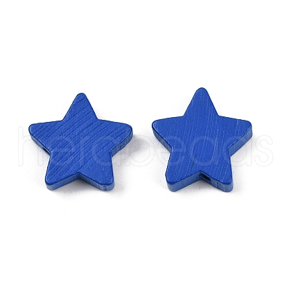 Spray Painted Wood Beads WOOD-F017-01D-1