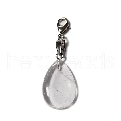 Natural Quartz Crystal Pendant Decorations PALLOY-PH01401-12-1