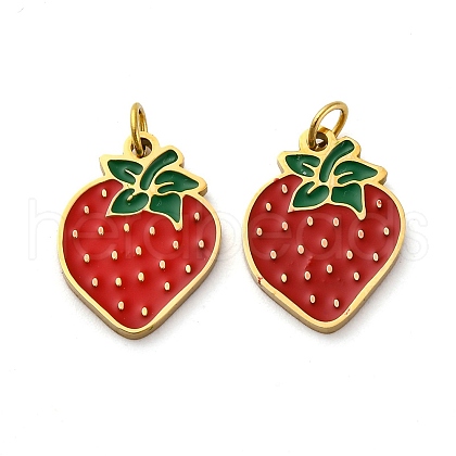 304 Stainless Steel Enamel Pendants STAS-E550-57G-1