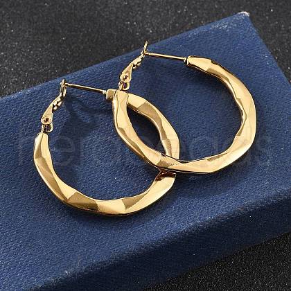 201 Stainless Steel Hoop Earrings EJEW-P304-09G-1