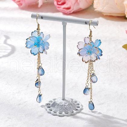 Flower Dangle Earrings EJEW-TA00636-04-1