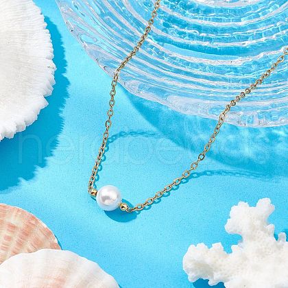 Mother's Day Jewellery Natural Cultured Freshwater Pearl Pendant Necklaces NJEW-JN05134-02-1
