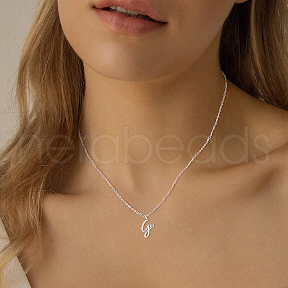 Fashionable Brass Letter Heart Pendant Necklaces for Women FS-WGD0E1D-33-1