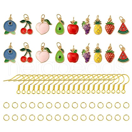DIY 9 Pairs Fruit Theme Dangle Earrings DIY-FS0006-03-1