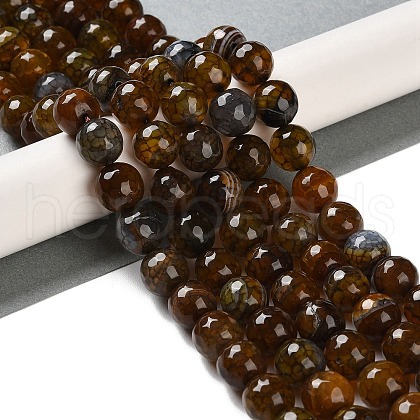 Natural Agate Beads Strands G-M437-C01-01Q-1