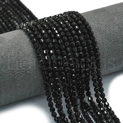 Natural Black Onyx(Dyed & Heated) Beads Strands G-A260-A21-01-1