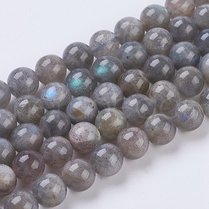 Natural Labradorite Beads Strands G-G212-8mm-23-1