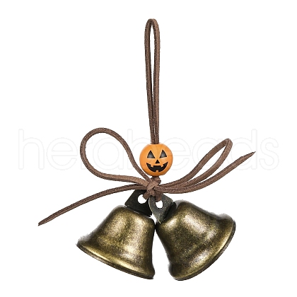 Halloween Iron Bell Hanging Ornaments HJEW-JM02432-1