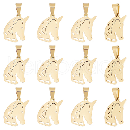 Unicraftale 12Pcs 304 Stainless Steel Pendants STAS-UN0055-60-1