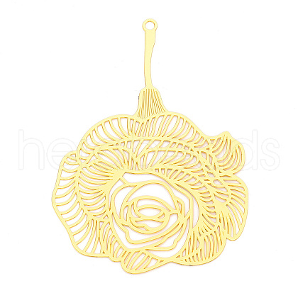 Brass Filigree Big Pendants KKC-T003-35G-1