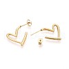 304 Stainless Steel Stud Earrings EJEW-N059-10G-2