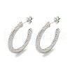 Non-Tarnish 304 Stainless Steel Ring Stud Earrings EJEW-G364-05P-1