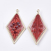 Polyester Thread Woven Big Pendants FIND-S319-15-3