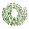 Transparent Spray Painted Glass Bead Strands X-GLAA-N035-03C-B02-2