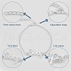 Olycraft 8Pcs 2 Style Word Lotion & Soap Alloy Link Bracelets Set BJEW-OC0001-07S-4