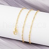 Brass Singapore Chains Necklace for Women NJEW-P265-07G-2