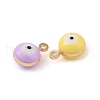 Brass Enamel Pendants KK-Q816-01G-2