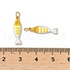 304 Stainless Steel Enamel Pendants STAS-P394-05G-02-3