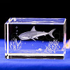 3D Laser Engraving Animal Glass Figurine DJEW-R013-01B-1
