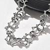 304 Stainless Steel Skull Link Chain Necklaces for Women Men NJEW-A043-03P-2