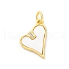 Brass Micro Pave Cubic Zirconia Pendants KK-D325-35G-1