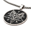 201 Stainless Steel Pendants Necklace NJEW-B095-02-1