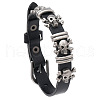 Alloy Skull Rivets Bracelet BJEW-C037-04A-5