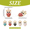 10Pcs Alloy Enamel Pendants ENAM-YW0004-59-3