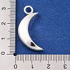 Tibetan Style Alloy Moon Pendants TIBEP-Q043-032-RS-2