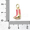 Brass Enamel Pendants KK-K400-50G-02B-3