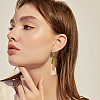 4 Pair 4 Color Resin & Wood Dangle Earrings EJEW-AB00042-5
