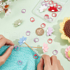  6Pcs 6 Colors Lotus Silicone Beads Knitting Needle Protectors/Knitting Needle Stoppers DIY-NB0010-33-3