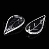 Transparent Glass Petal Beads GLAA-N001-16-3