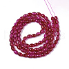 Transparent Crackle Glass Beads Strands DGLA-S085-6x8-36-2