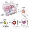 40Pcs 4 Style Alloy Enamel Charms ENAM-YW0003-07-3