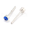 Rack Plating Brass Micro Pave Cubic Zirconia Stud Earring EJEW-C102-37P-03-2
