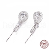 Anti-Tarnish Rhodium Plated 925 Sterling Silver Pendant Bails X-STER-L058-019P-1
