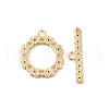 Brass Pave Clear Cubic Zirconia Toggle Clasps KK-P234-83G-3