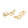 Brass Micro Pave Cubic Zirconia Charms KK-N263-97G-F-2