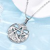 Viking Pentagram 304 Stainless Steel Pendant Necklaces NJEW-M096-01P-5