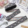 10 Yards Ethnic Style Polyester Jacquard Flower Ribbon OCOR-WH0078-185B-5